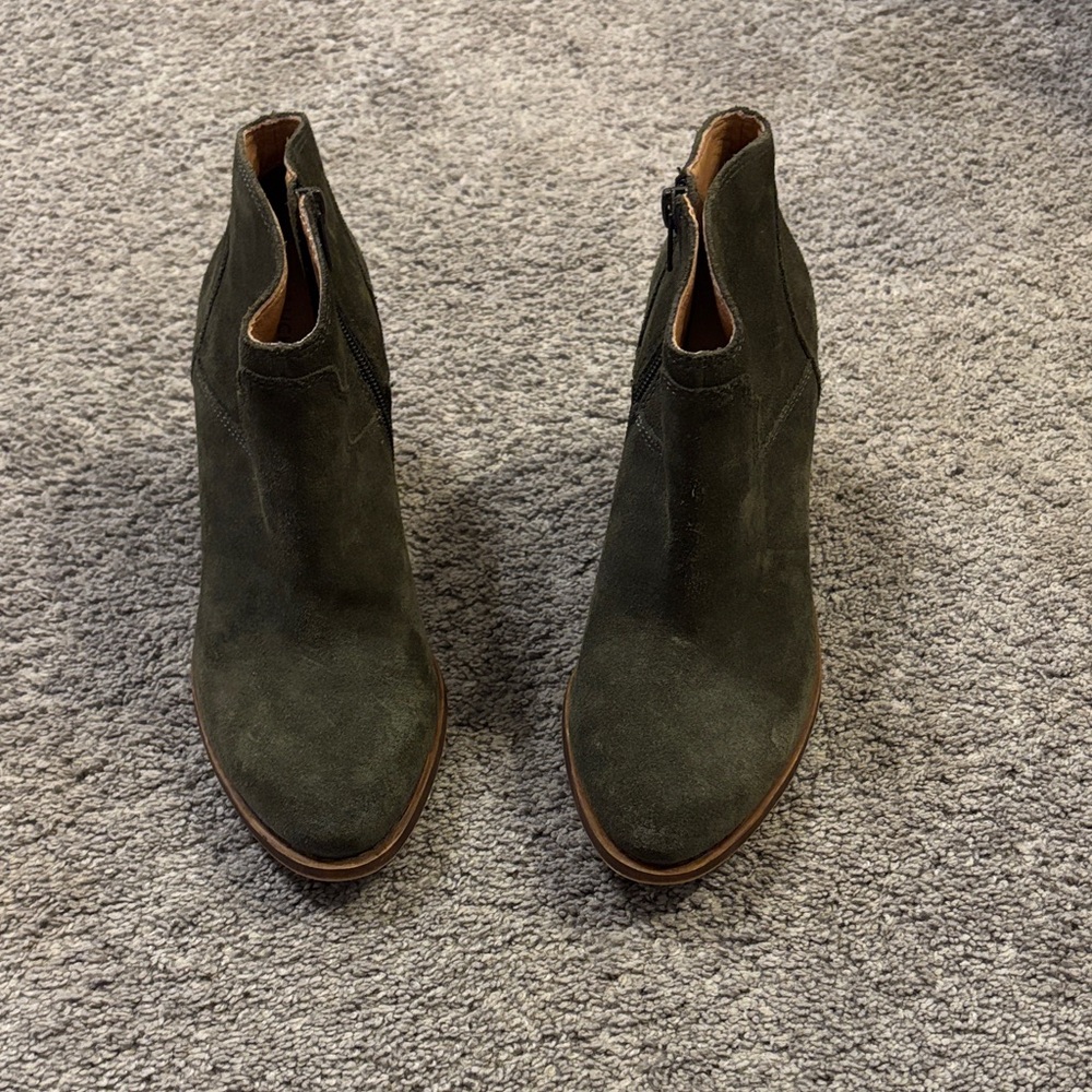 Lucky Brand Dark Green Ankle Booties